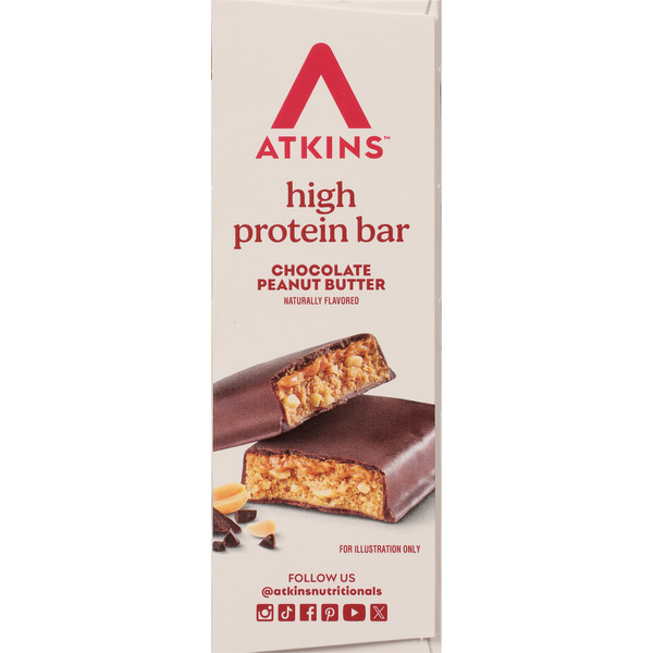 Atkins Chocolate Peanut Butter High Protein Bar - Image 3