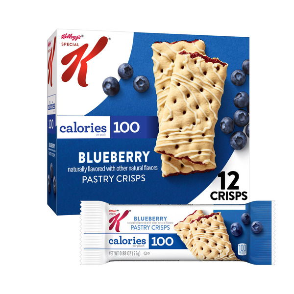 Special K Bar Kellogg's Special K Bar Blueberry Pastry Crisps, 100 Calorie Snacks, 5.28 oz, 12 Count