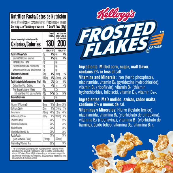 Frosted Flakes Breakfast Cereal, Fat Free, Family Size - Image 6