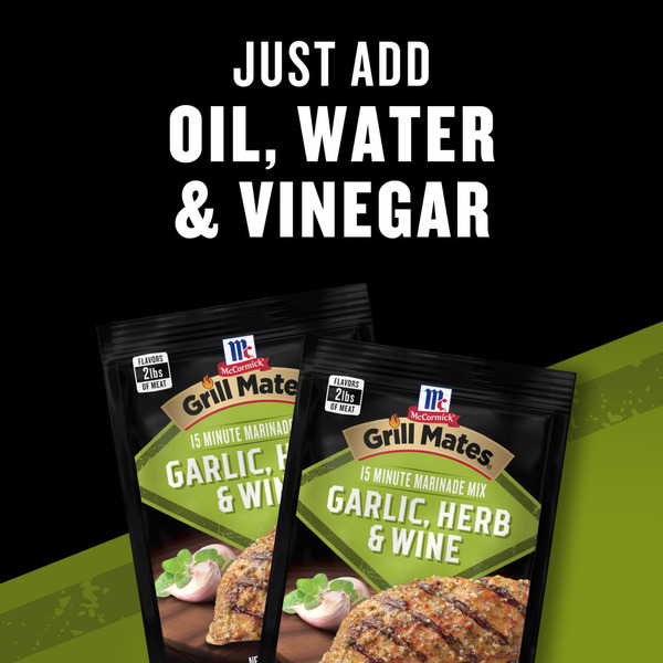 McCormick® GRILL MATES Garlic, Herb & Wine Marinade Seasoning Mix - Image 4