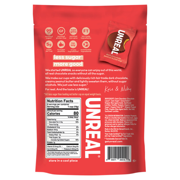 UNREAL Dark Chocolate Peanut Butter Cups - Image 2