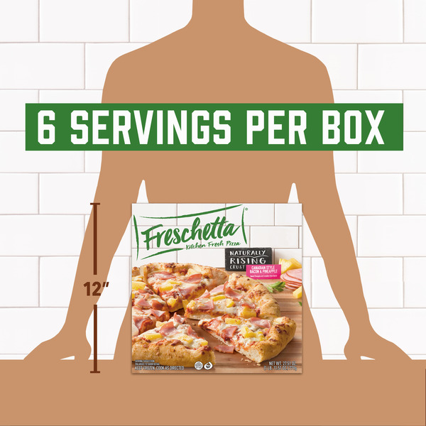 Freschetta Canadian Bacon and Pineapple Naturally Rising Crust Frozen Pizza - Image 7