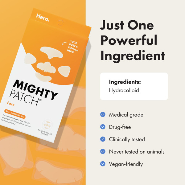 Hero Cosmetics Mighty Patch Mighty Patch Face, XL Hydrocolloid Face Mask for Acne - Image 7