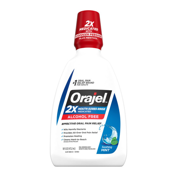 Orajel Fresh Mint Alcohol Free Antiseptic Rinse