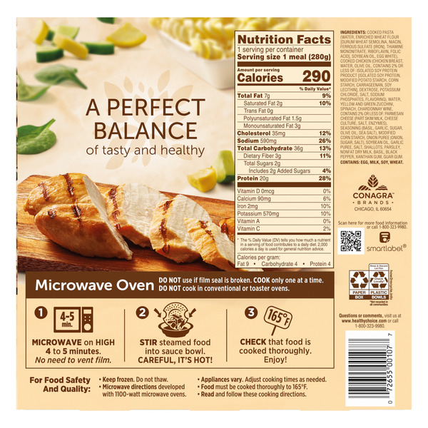 Healthy Choice Café Steamers Grilled Chicken Pesto With Vegetables, Frozen Meal - Image 6