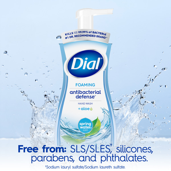 Dial Antibacterial Defense Spring Water Scent Foaming Hand Soap, 7.5 fl oz - Image 3