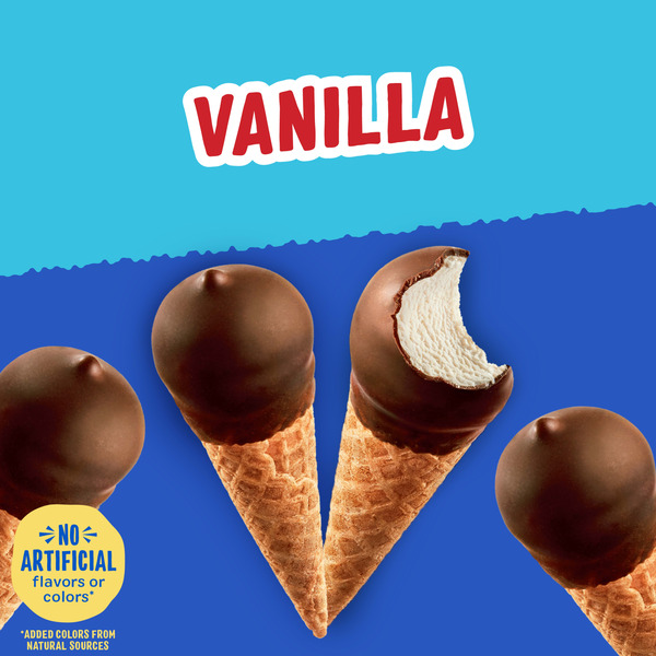Drumstick MINI DRUMS Vanilla Simply Dipped Mini Ice Cream Cones - Image 2