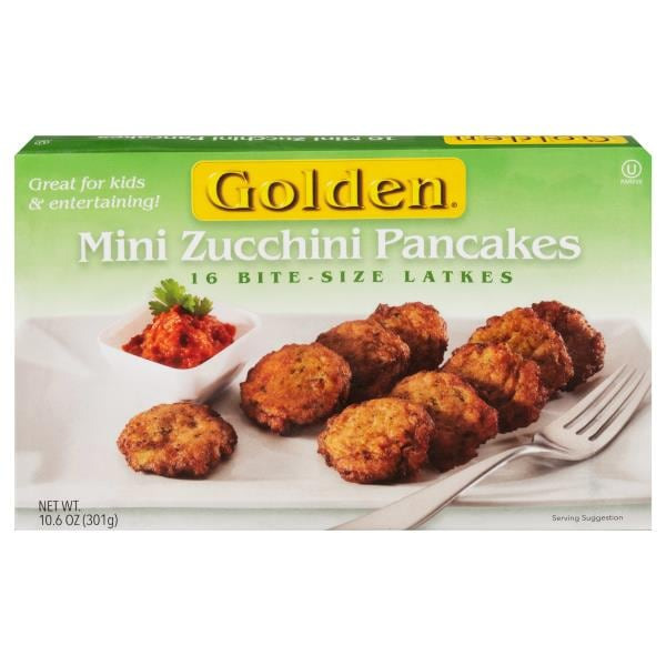 Golden Latkes Mini Bite-Size Zucchini Pancakes