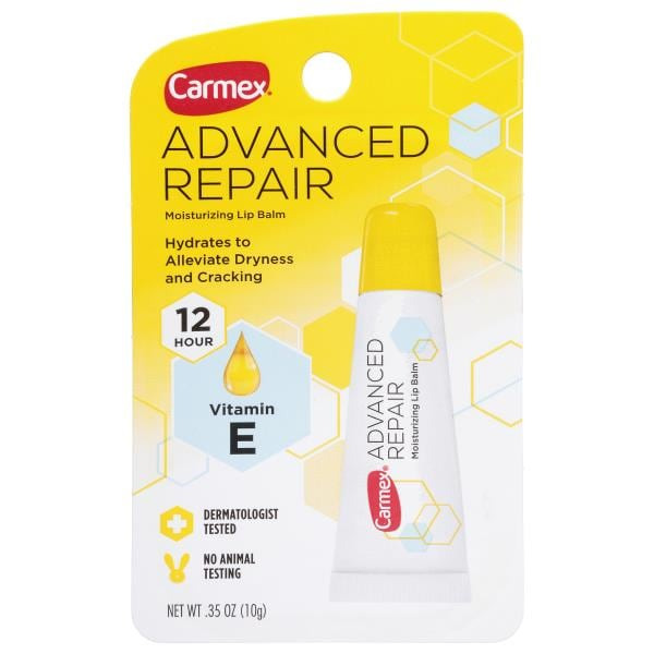 Carmex Dermatologist-tested moisturizing lip balm for dry cracked lips withVitamin E