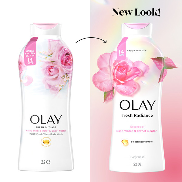 Olay Fresh Outlast Rose Water & Sweet Nectar Body Wash - Image 8
