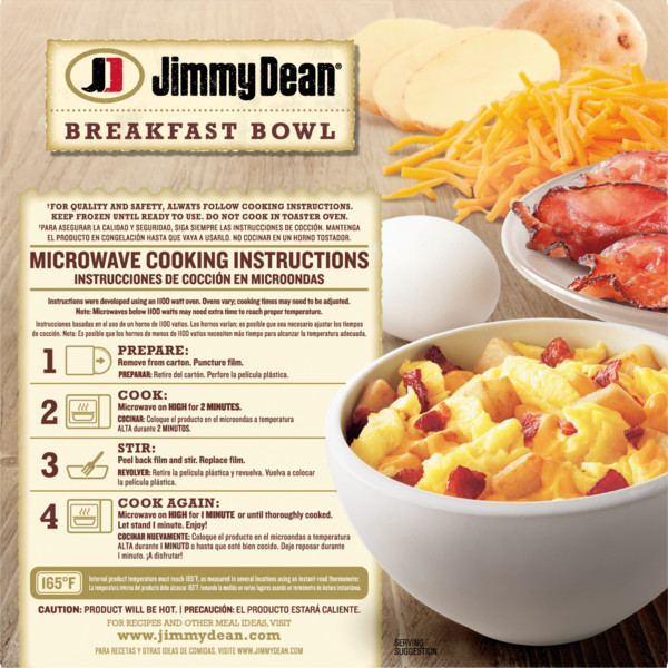Jimmy Dean Breakfast Bowl, Bacon, Frozen, 7 oz Bowl - Image 5