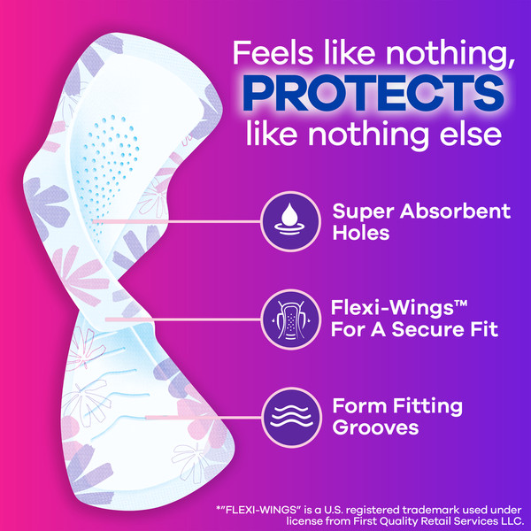 Always Radiant Heavy Flow Sanitary Pads Light Clean Scent With Wings, Size 2 - Image 2