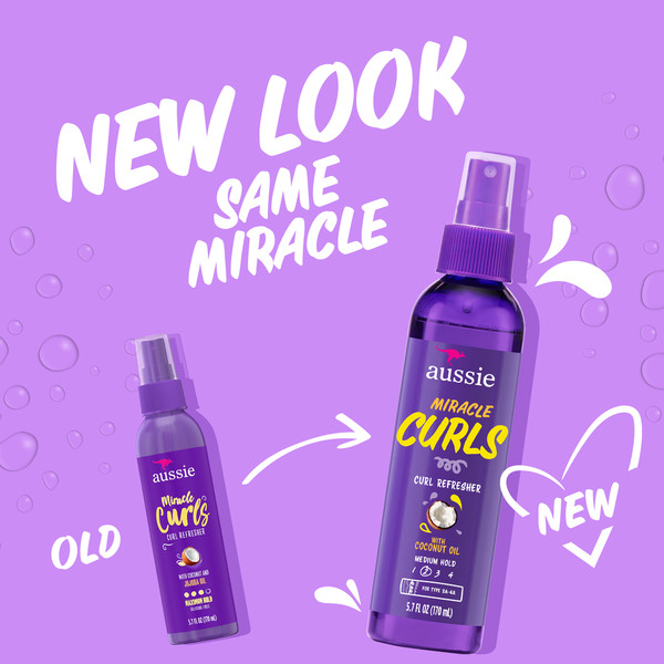 Aussie Miracle Curls Refresher Spray Gel with Coconut & Jojoba - Image 2