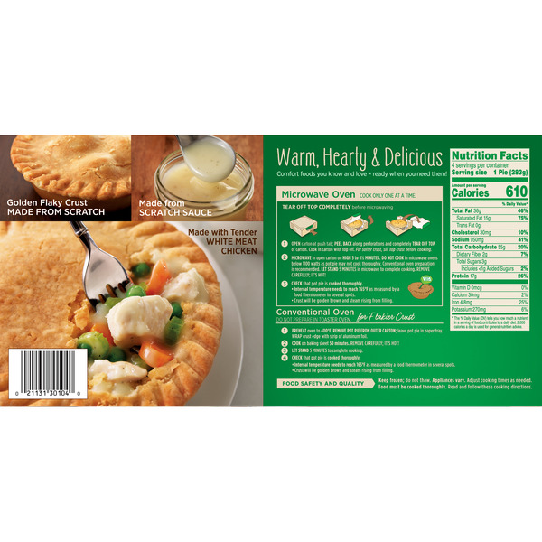 Marie Callender's Chicken Pot Pie Single Serve Frozen Meal 4-Count - Image 6