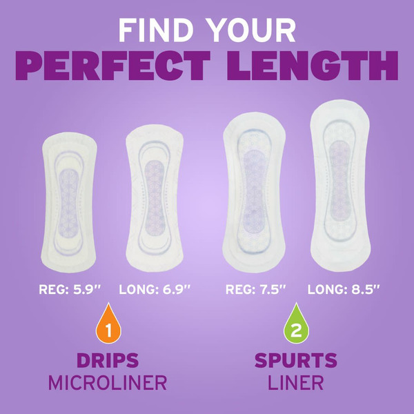Poise Daily Incontinence Liners, 2 Drop Very Light Absorbency, Long - Image 3