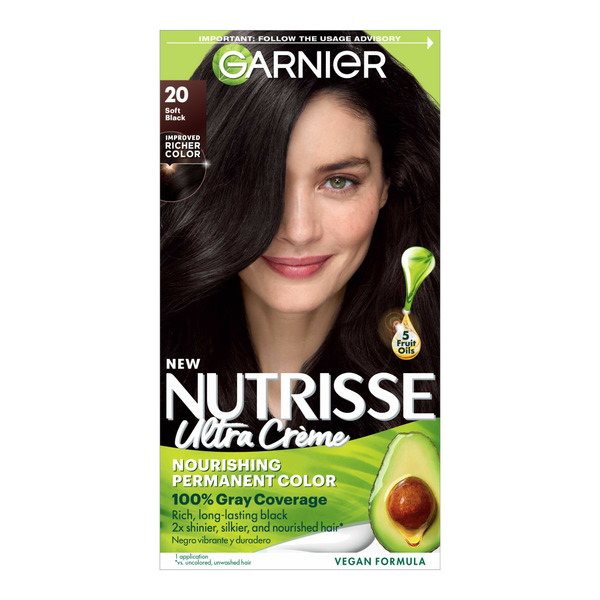 Garnier Nourishing Hair Color Creme, 20 Soft Black (Black Tea)