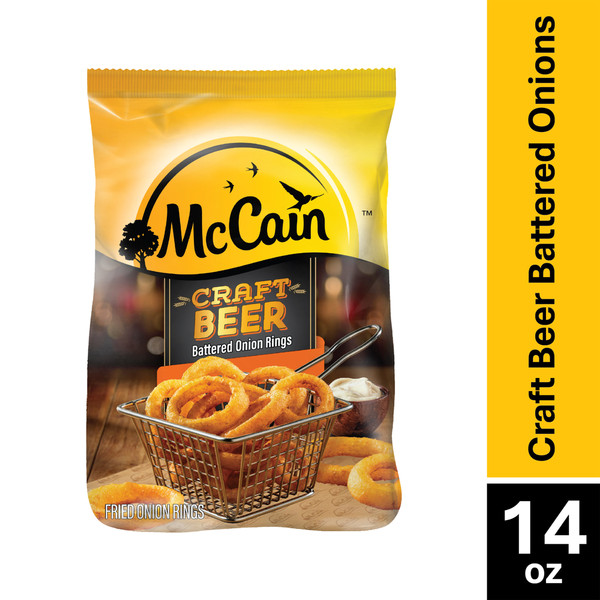McCain Craft Beer Battered Onion Rings, 14 oz (Frozen Onion Rings)