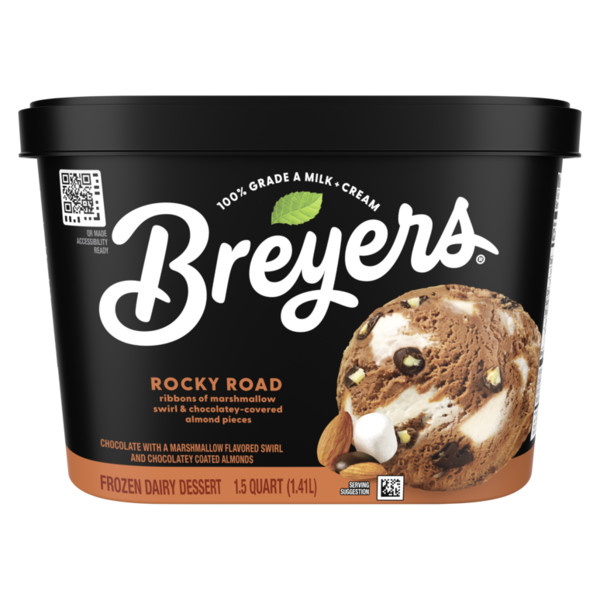 Breyers Frozen Dairy Dessert Rocky Road - Image 2