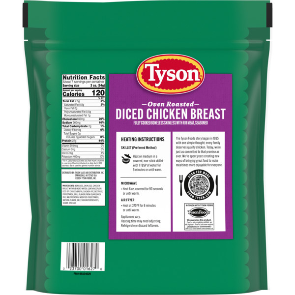 Tyson Tyson Frozen Oven Roasted Diced Chicken Breast, 22 oz - Image 2
