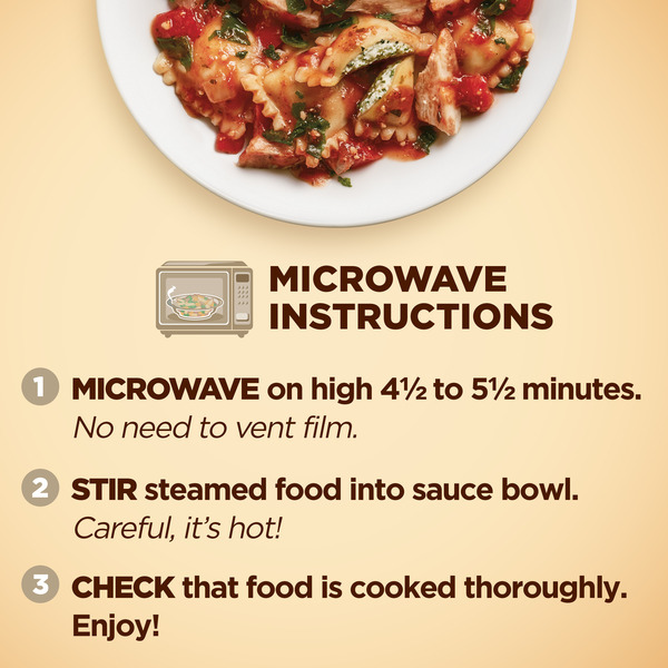Healthy Choice Café Steamers Four-Cheese Ravioli & Chicken Marinara, Frozen Meal - Image 5