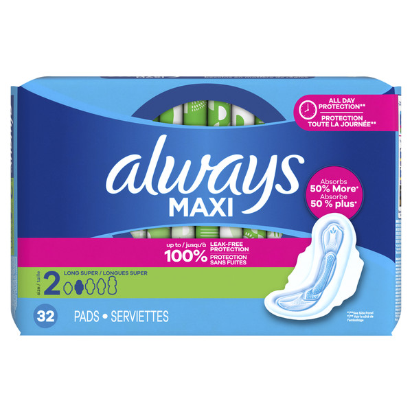 Always Maxi Pads with Wings, Size 2 - Image 9