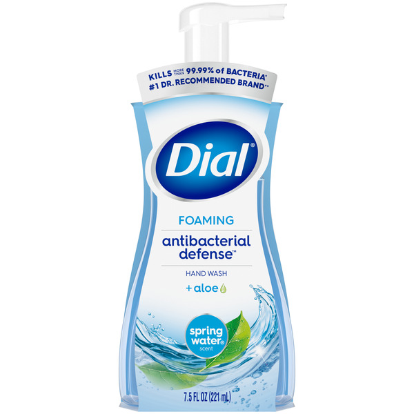 Dial Antibacterial Defense Spring Water Scent Foaming Hand Soap, 7.5 fl oz