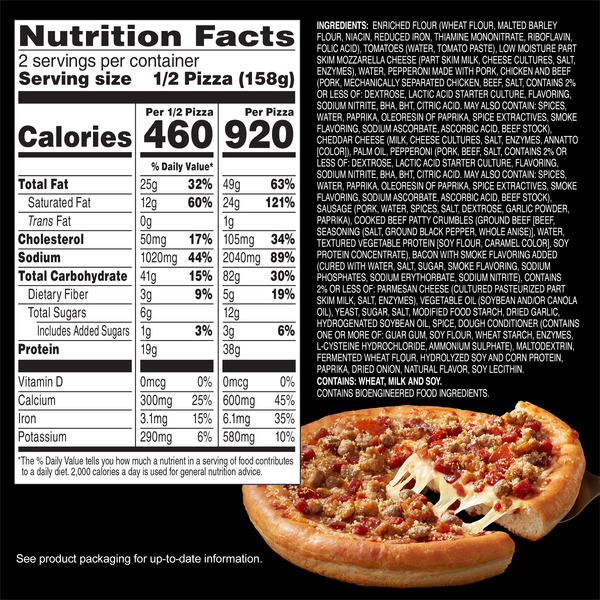 Red Baron Deep Dish XL Meat Lovers Frozen Pizza - Image 7