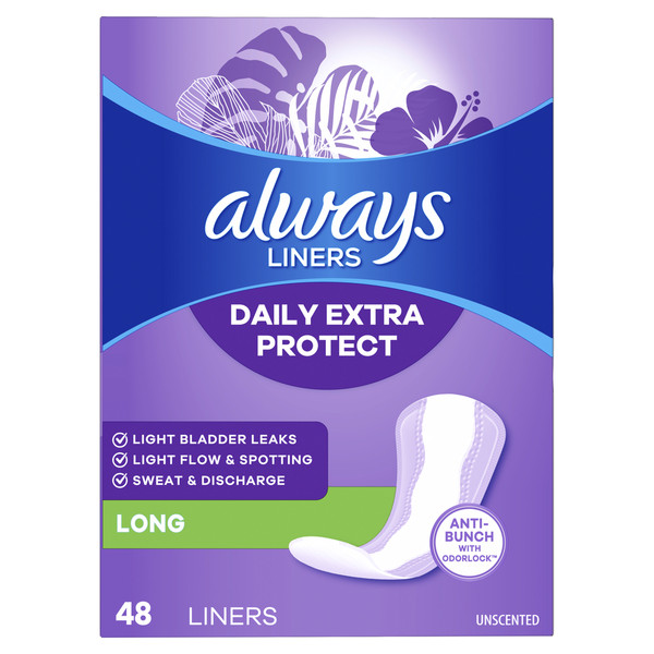 Always Daily Extra Protect Liners, Long Length, Unscented Panty Liners - Image 10