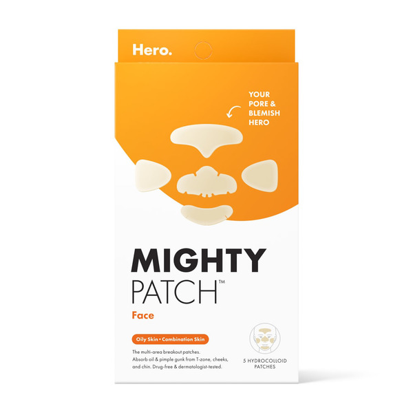 Hero Cosmetics Mighty Patch Mighty Patch Face, XL Hydrocolloid Face Mask for Acne