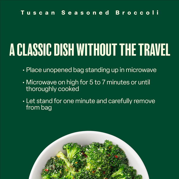 Green Giant Simply Steam Tuscan Seasoned Broccoli, Seasoned Frozen Vegetables - Image 4