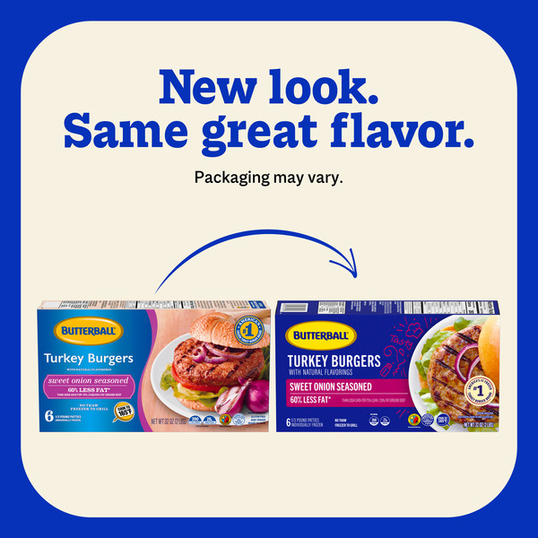 Butterball Sweet Onion Seasoned Frozen Turkey Burgers - Image 3