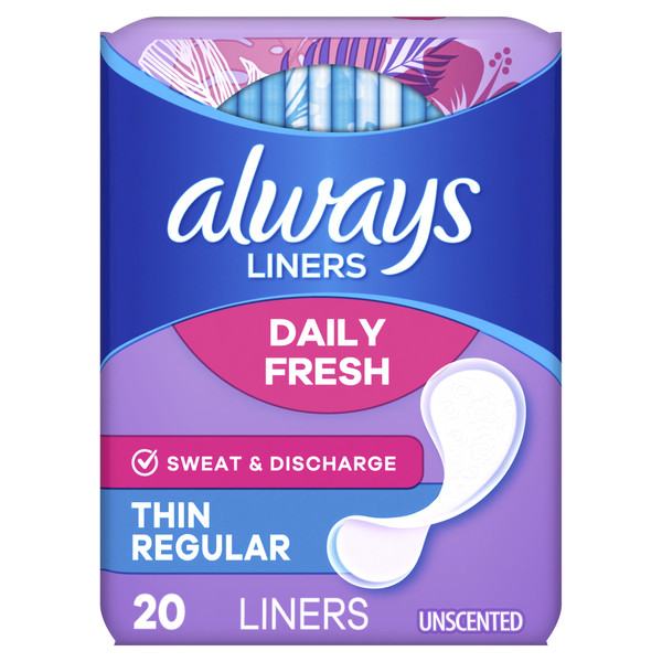 Always Daily Fresh Thin Liners, Regular, Unscented Panty Liners - Image 10