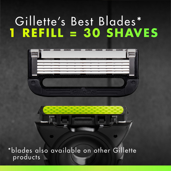 Gillette Exfoliating Bar Razor Handle, 2 Refills, 1 Stand - Image 7