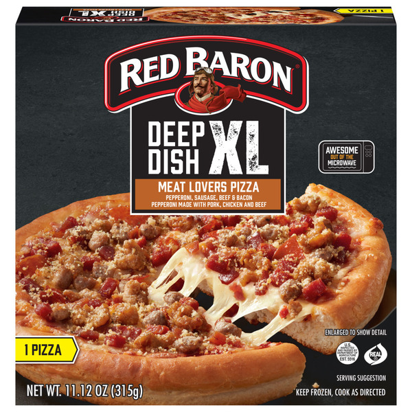Red Baron Deep Dish XL Meat Lovers Frozen Pizza