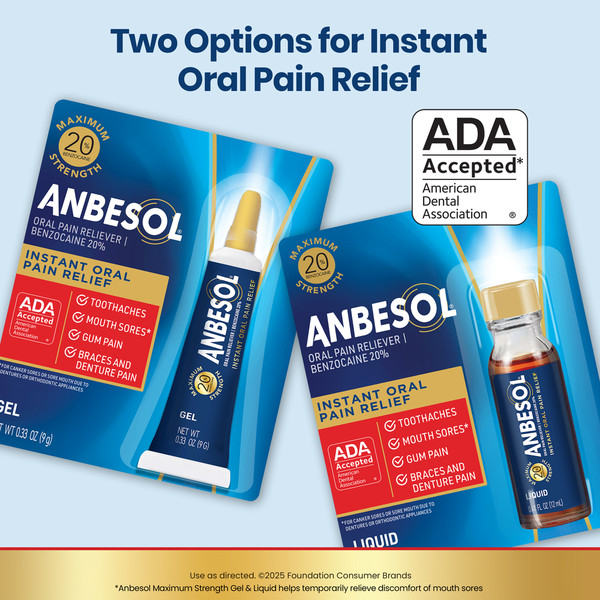 Anbesol Maximum Strength Gel, Instant Oral Pain Relief - Image 5