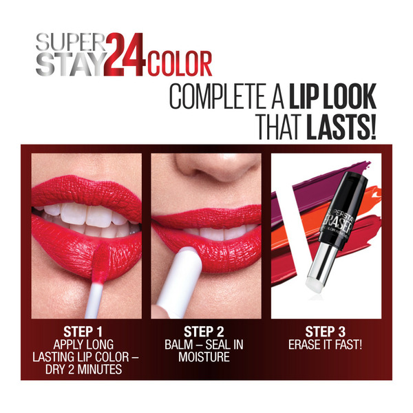 Maybelline 24® 2-Step Liquid Lipstick Makeup, Wear On Wildberry - Image 4