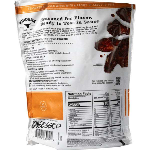 Kinder's Chicken Party Wings, Honey Hot - Image 4