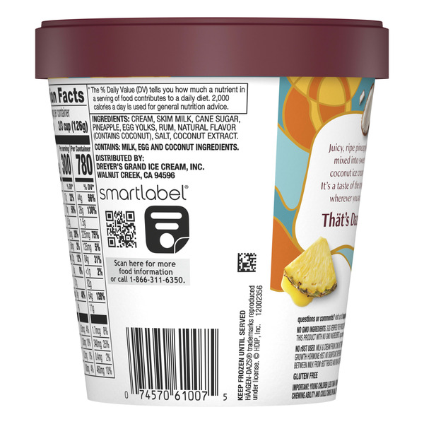 Haagen-Dazs Pineapple Coconut Ice Cream - Image 4