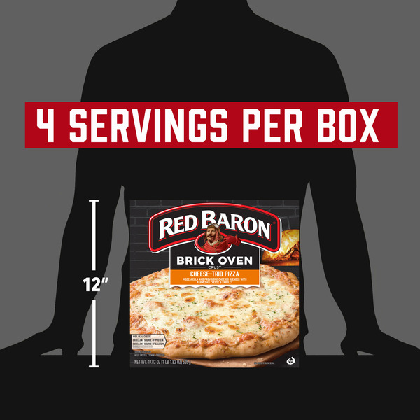 Red Baron Cheese Trio Brick Oven Frozen Pizza - Image 7