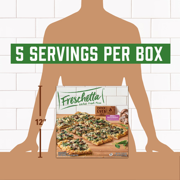 Freschetta Spinach & Roasted Mushroom Brick Oven Crust Frozen Pizza - Image 7