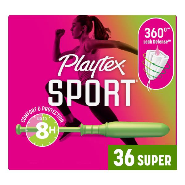 Playtex Tampons, Plastic Applicator, Super, Fragrance-Free
