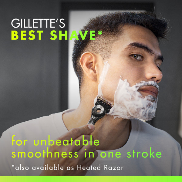 Gillette Exfoliating Bar Razor Handle, 2 Refills, 1 Stand - Image 2