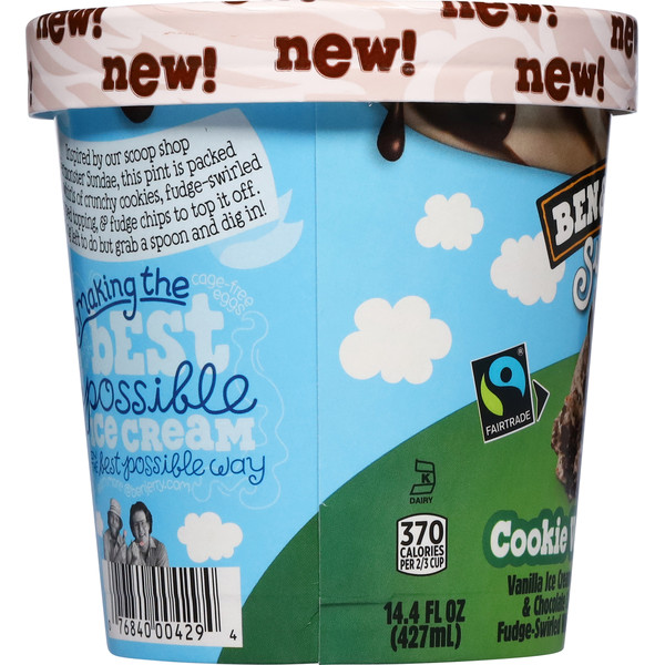Ben & Jerry's Ice Cream, Cookie Vermont-Ster, Sundae - Image 3