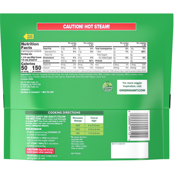 Green Giant Simply Steam Tuscan Seasoned Broccoli, Seasoned Frozen Vegetables - Image 5