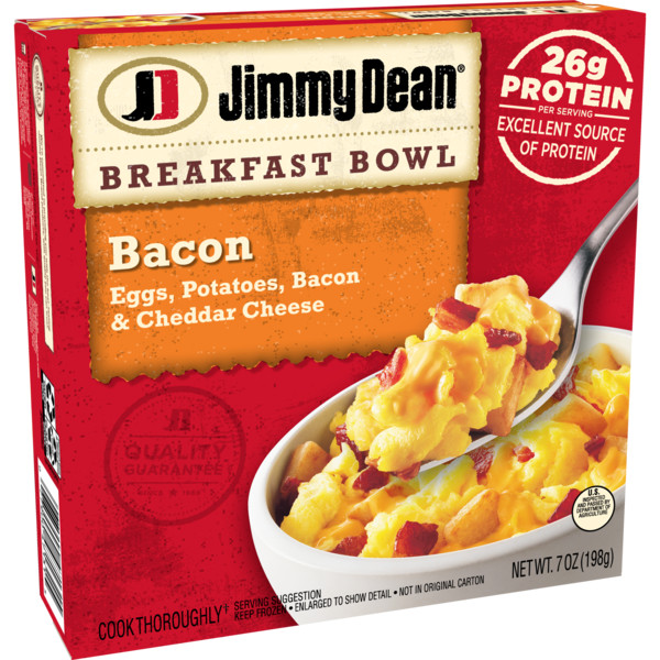 Jimmy Dean Breakfast Bowl, Bacon, Frozen, 7 oz Bowl - Image 2