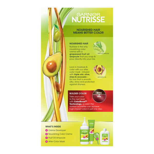 Garnier Nourishing Bold Permanent Hair Color Creme, R3 Light Intense Auburn - Image 2