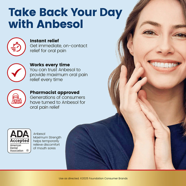 Anbesol Maximum Strength Gel, Instant Oral Pain Relief - Image 2