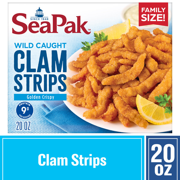 SeaPak Clam Strips in an Oven Crunchy Breading, Easy to Bake, Frozen