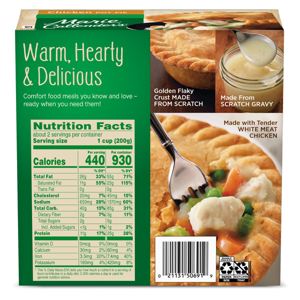 Marie Callender's Chicken Pot Pie Large Size Frozen Meal - Image 6