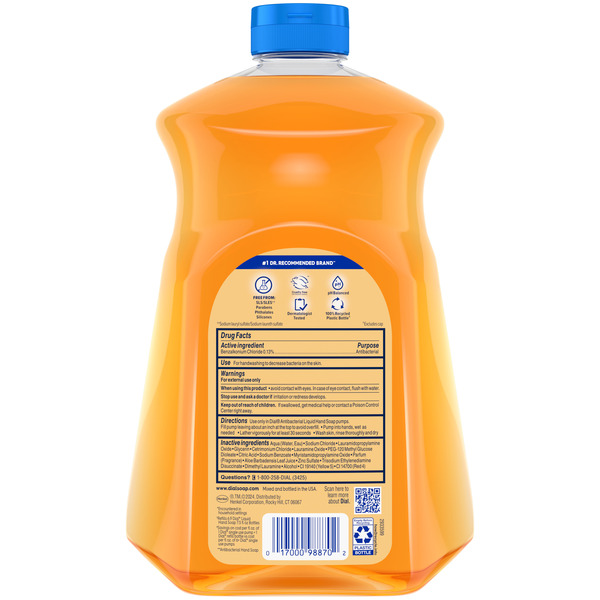 Dial Antibacterial Defense Gold Liquid Hand Soap Refill, 52 fl oz - Image 2